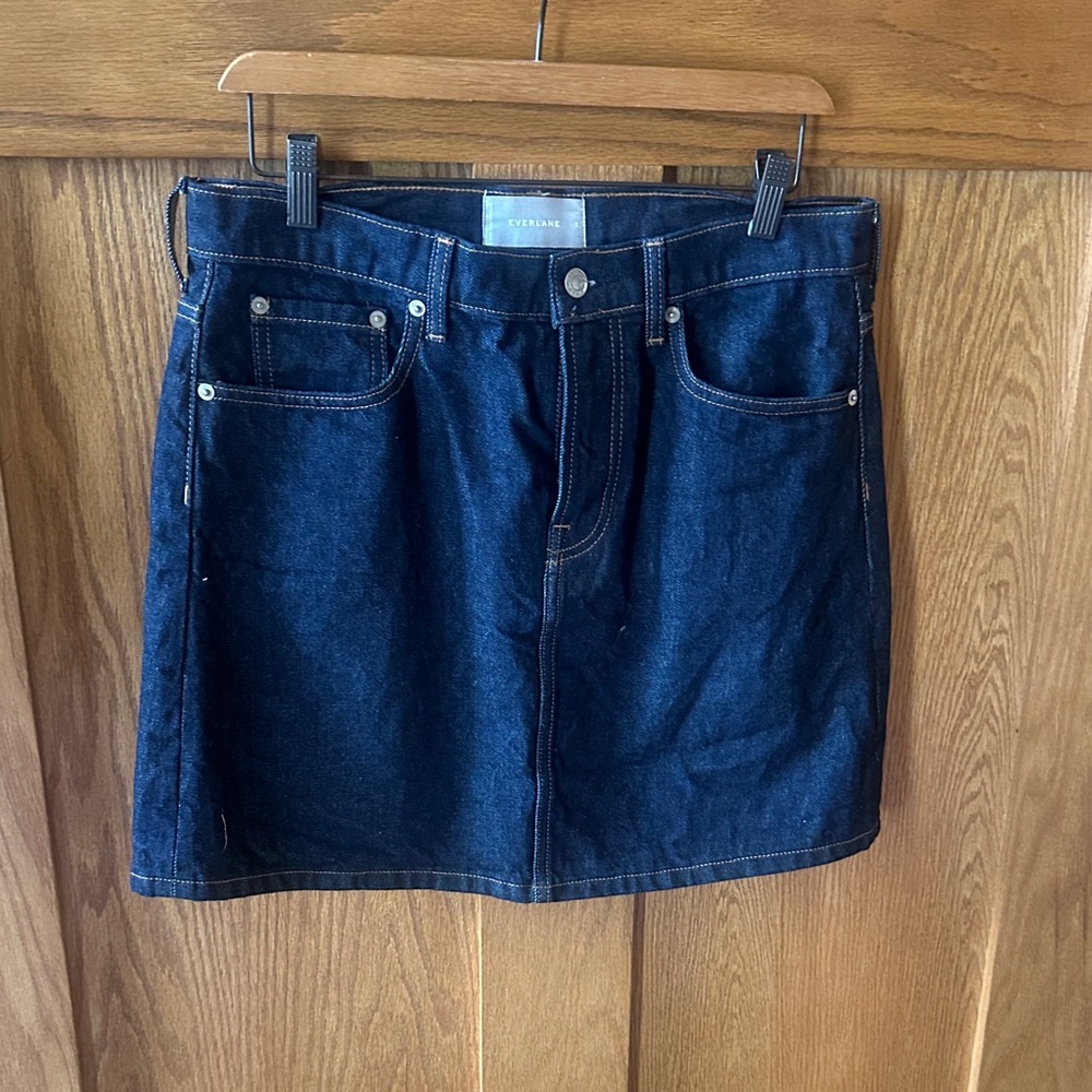 Everlane Dark Indigo Denim Mini Skirt